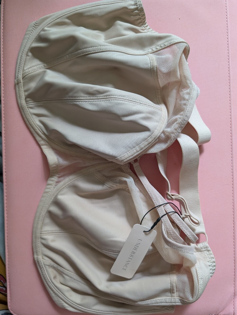 Understance Rhea Flexwire Full Coverage Unpadded Spacer Bra Champagne NWT 38L